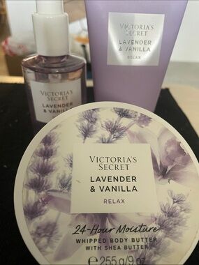 Victoria's Secret Lavender & Vanilla Body Butter ,Body Wash,and body oil.